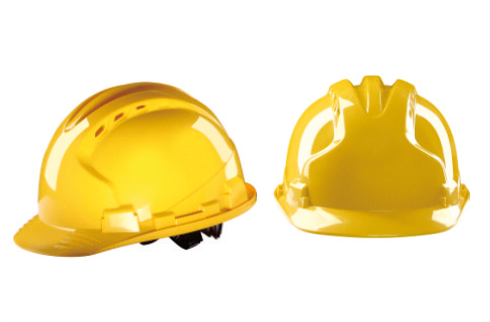 Three rib breathable safety helmet