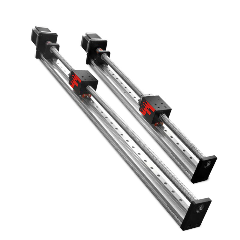 Linear motion guide rail for stepper motor