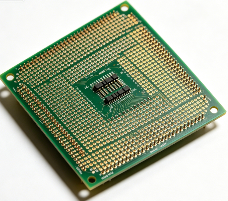 Ultra high density gold-plated pins for chip verification BGA test PCB